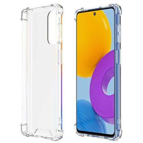 Teleplus Samsung Galaxy M52 5G Darbe Korumalı Silikon Şeffaf Nano Ekran Koruyucu Kılıf