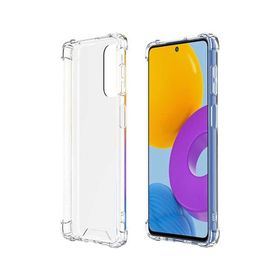 Teleplus Samsung Galaxy M52 5G Darbe Korumalı Silikon Şeffaf Nano Ekran Koruyucu Kılıf