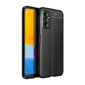 Teleplus Samsung Galaxy M52 5G Kamera Korumalı Deri Dokulu Silikon Siyah Kılıf