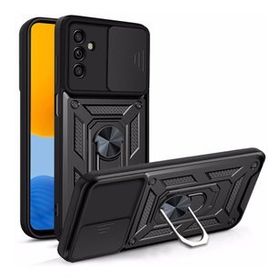 Teleplus Samsung Galaxy M52 5g Kamera Korumalı Yüzüklü Tank Pars Silikon Kırmızı Kılıf
