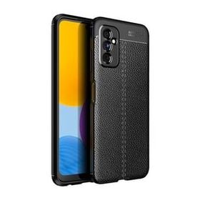 Teleplus Samsung Galaxy M52 5G Kılıf Kamera Korumalı Deri Dokulu Silikon Siyah + Nano Ekran Koruyucu