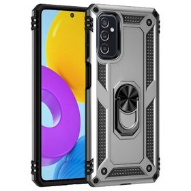 Teleplus Samsung Galaxy M52 5G Vega Yüzüklü Tank Silikon Gümüş Kılıf