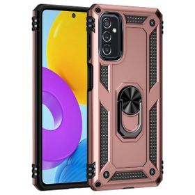 Teleplus Samsung Galaxy M52 5G Vega Yüzüklü Tank Silikon Gümüş Kılıf