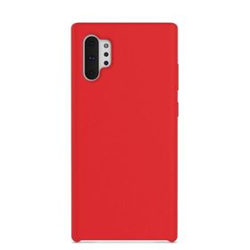 Teleplus Samsung Galaxy Note 10 Liquid Süet Kırmızı Silikon Kılıf