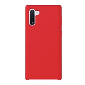 Teleplus Samsung Galaxy Note 10 Liquid Süet Kırmızı Silikon Kılıf