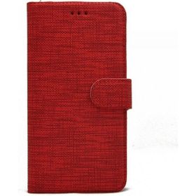 Teleplus Samsung Galaxy Note 10 Plus Kumaş Spor Standlı Cüzdan Kırmızı Cep Telefonu Kılıfı