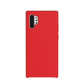 Teleplus Samsung Galaxy Note 10 Plus Liquid Süet Kırmızı Silikon Kılıf