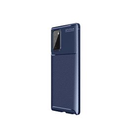 Teleplus Samsung Galaxy Note 20 Negro Karbon Lacivert Tam Kapatan Nano Ekran Koruyucu Silikon Cep Telefonu Kılıf