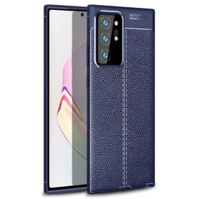 Teleplus Samsung Galaxy Note 20 Ultra Deri Dokulu Silikon Siyah Kılıf