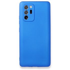 Teleplus Samsung Galaxy Note 20 Ultra Kamera Korumalı Mat Mavi Silikon Cep Telefonu Kılıf