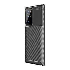 Teleplus Samsung Galaxy Note 20 Ultra Negro Karbon Dokulu Siyah Silikon Cep Telefonu Kılıf