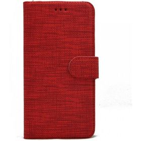 Teleplus Samsung Galaxy Note 8 Kumaş Spor Standlı Kırmızı Cüzdan Kılıf