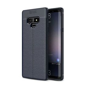 Teleplus Samsung Galaxy Note 9 Deri Dokulu Silikon Siyah Kılıf