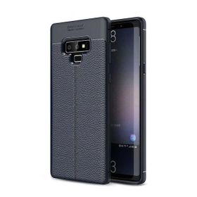 Teleplus Samsung Galaxy Note 9 Deri Dokulu Silikon Siyah Kılıf