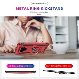 Teleplus Samsung Galaxy Note 9 Vega Yüzüklü Çift Katmanlı Tank Silikon Rose Gold Cep Telefonu Kılıfı