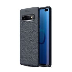 Teleplus Samsung Galaxy S10 Deri Dokulu Kırmızı Silikon Kılıf