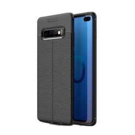 Teleplus Samsung Galaxy S10 Deri Dokulu Kırmızı Silikon Kılıf