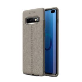 Teleplus Samsung Galaxy S10 Deri Dokulu Kırmızı Silikon Kılıf