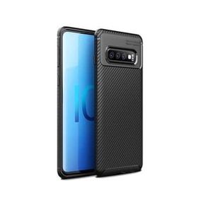 Teleplus Samsung Galaxy S10 Kılıf Negro Karbon Silikon + Tam Yapışan Cam