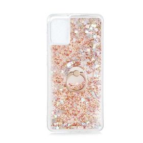 Teleplus Samsung Galaxy S10 Lite Milce Yüzüklü Sulu Gold Silikon Cep Telefonu Kılıf