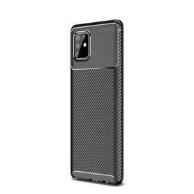 Teleplus Samsung Galaxy S10 Lite Negro Karbon Dokulu Silikon Siyah Kılıf