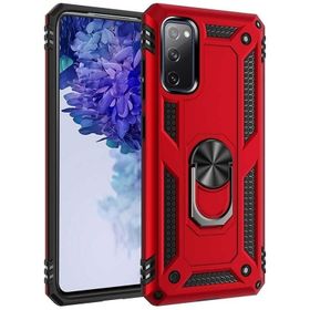 Teleplus Samsung Galaxy S20 FE Vega Yüzüklü Standlı Tank Kapak Rose Altın Kılıf