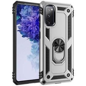 Teleplus Samsung Galaxy S20 FE Vega Yüzüklü Standlı Tank Kapak Rose Altın Kılıf