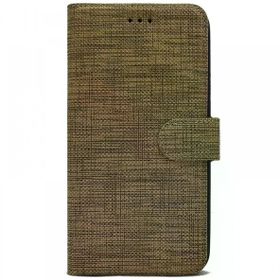 Teleplus Samsung Galaxy S20 Kılıf Kumaş Spor Standlı Cüzdan Kahverengi Kılıf