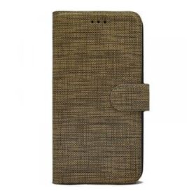 Teleplus Samsung Galaxy S20 Kılıf Kumaş Spor Standlı Cüzdan Kahverengi Kılıf