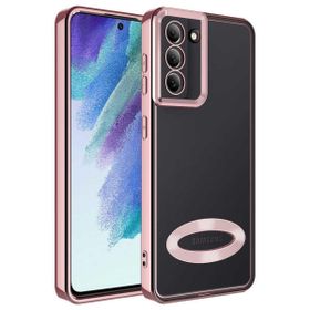 Teleplus Samsung Galaxy S21 FE Kamera Korumalı Omega Lazer Silikon Mavi Kılıf