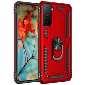 Teleplus Samsung Galaxy S21 FE Kılıf Vega Yüzüklü Shockproof Tank Silikon Rose Gold Kılıf