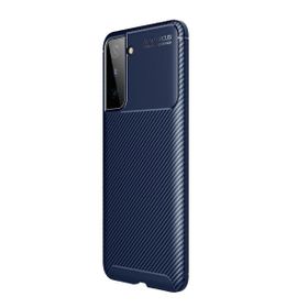 Teleplus Samsung Galaxy S21 Plus 5G Karbon Dokulu Negro Kahverengi Nano Ekran Koruyucu Silikon Kılıf