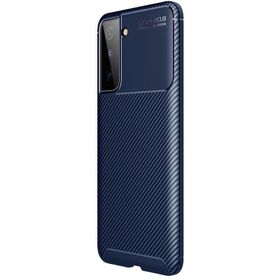 Teleplus Samsung Galaxy S21 Plus 5g Karbon Dokulu Negro Kahverengi Silikon Cep Telefonu Kılıf