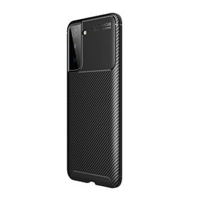 Teleplus Samsung Galaxy S21 Plus 5G Karbon Dokulu Negro Silikon Siyah Tam Kapatan Ekran Koruyucu Kılıf