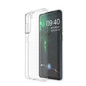 Teleplus Samsung Galaxy S21 Plus 5G Kılıf Lüks Korumalı Silikon Şeffaf + Tam Kapatan Ekran Koruyucu + Kamera Koruyucu Kılıf
