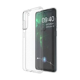 Teleplus Samsung Galaxy S21 Plus 5G Kılıf Lüks Korumalı Silikon Şeffaf + Tam Kapatan Ekran Koruyucu + Kamera Koruyucu Kılıf