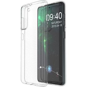 Teleplus Samsung Galaxy S21 Plus 5g Lüks Kamera Korumalı Nano Ekran Koruyucu Şeffaf Silikon Cep Telefonu Kılıf