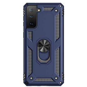 Teleplus Samsung Galaxy S21 Plus 5G Vega Yüzüklü Standlı Tank Kapak Kırmızı Cep Telefonu Kılıfı