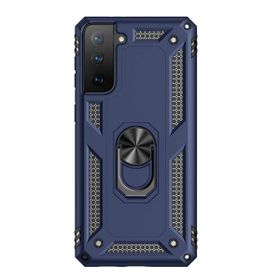 Teleplus Samsung Galaxy S21 Plus 5G Vega Yüzüklü Standlı Tank Kapak Kırmızı Cep Telefonu Kılıfı