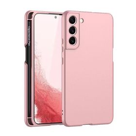 Teleplus Samsung Galaxy S22 5G Kamera Korumalı Jelly Kalemlikli Silikon Pembe Kılıf