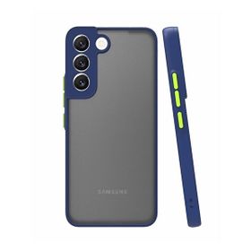 Teleplus Samsung Galaxy S22 5G Kamera Korumalı Lansman Silikon Lacivert Kılıf