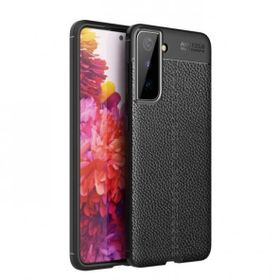 Teleplus Samsung Galaxy S22 Plus 5G Deri Dokulu Silikon Lacivert Kılıf