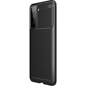 Teleplus Samsung Galaxy S22 Plus 5G Negro Karbon Dokulu Silikon Siyah Kılıf