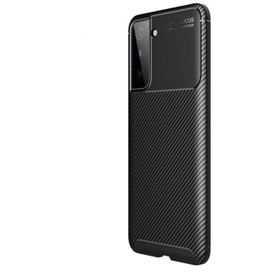 Teleplus Samsung Galaxy S22 Plus 5G Negro Karbon Dokulu Silikon Siyah Kılıf