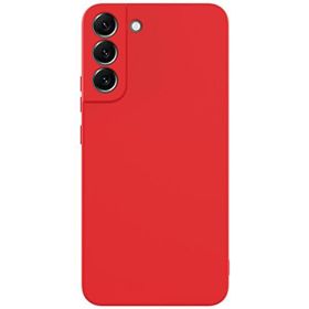 Teleplus Samsung Galaxy S22 Ultra 5G Kamera Korumalı Liquid Lansman Mara Silikon Kırmızı Kılıf
