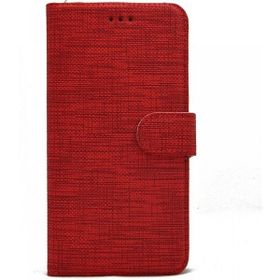 Teleplus Samsung Galaxy S8 Plus Kumaş Spor Standlı Kırmızı Cüzdan Kılıf