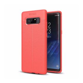 Teleplus Samsung Galaxy S8 Plus Suni Deri Dokulu Silikon Kırmızı Kılıf