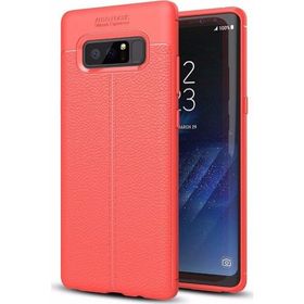 Teleplus Samsung Galaxy S8 Plus Suni Deri Dokulu Silikon Kırmızı Kılıf