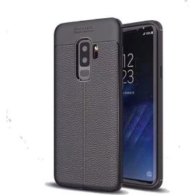 Teleplus Samsung Galaxy S9 Plus Deri Dokulu Silikon Siyah Kılıf