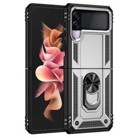 Teleplus Samsung Galaxy Z Flip3 5G Vega Yüzüklü Tank Silikon Rose Gold Kılıf